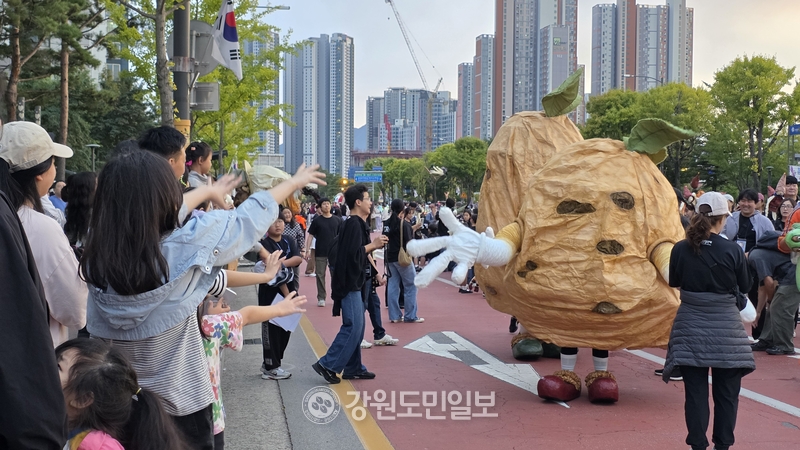 [강원도민일보] 춘천 도심에 왕감자 등장…인형 퍼레이드 ‘감자에 싹이 나서’